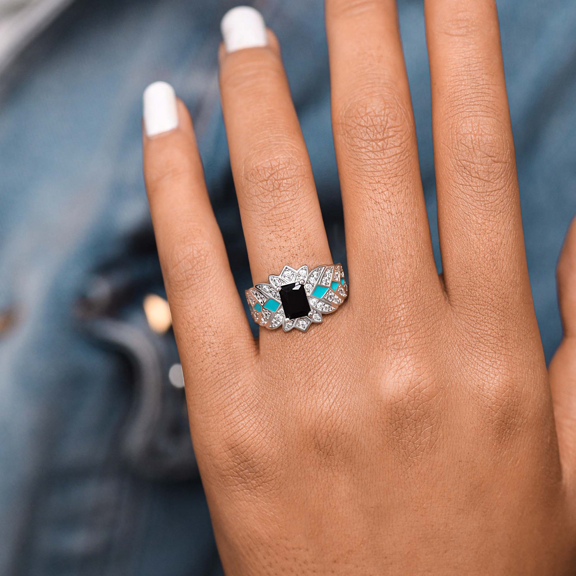 Nautical Starlight Ring - Black Onyx - Serene Western