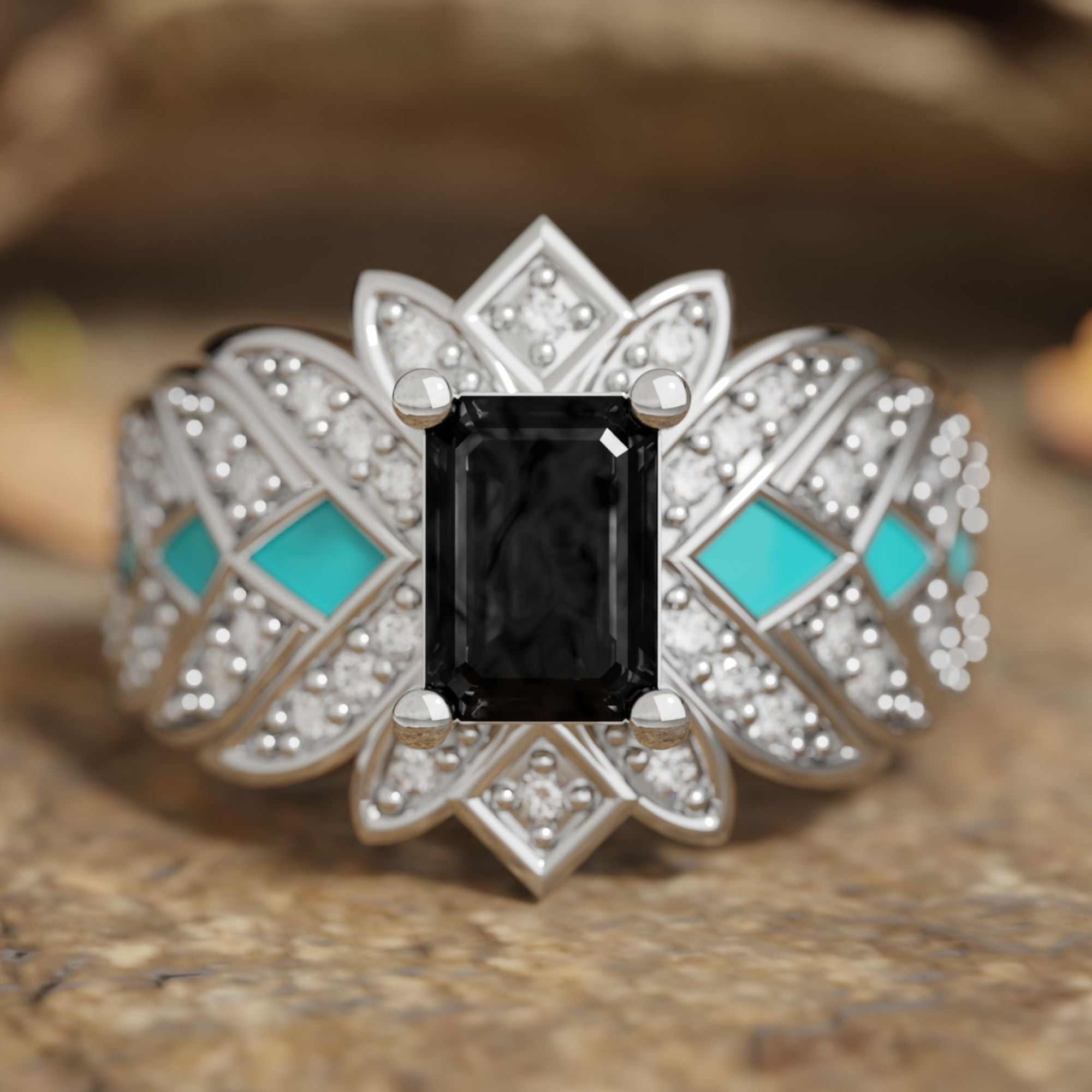 Nautical Starlight Ring - Black Onyx - Serene Western