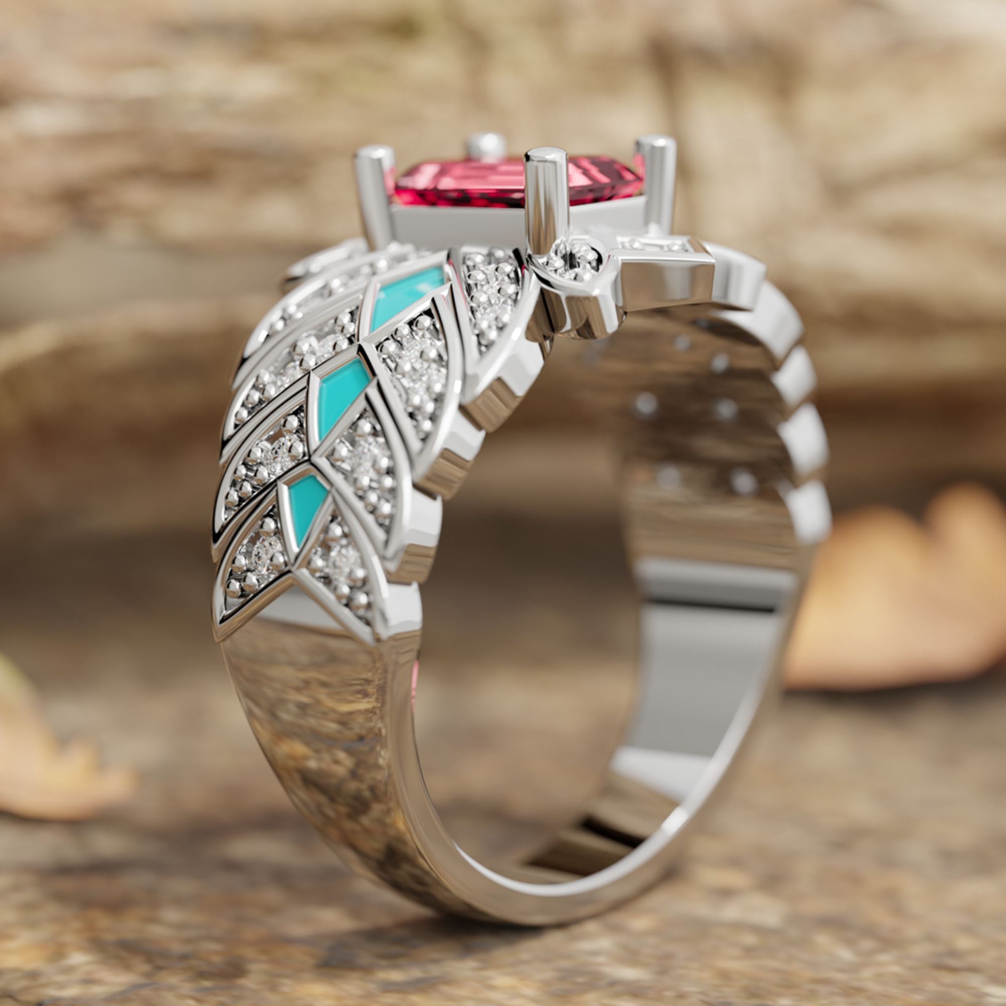 Nautical Starlight Ring - Ruby - Serene Western