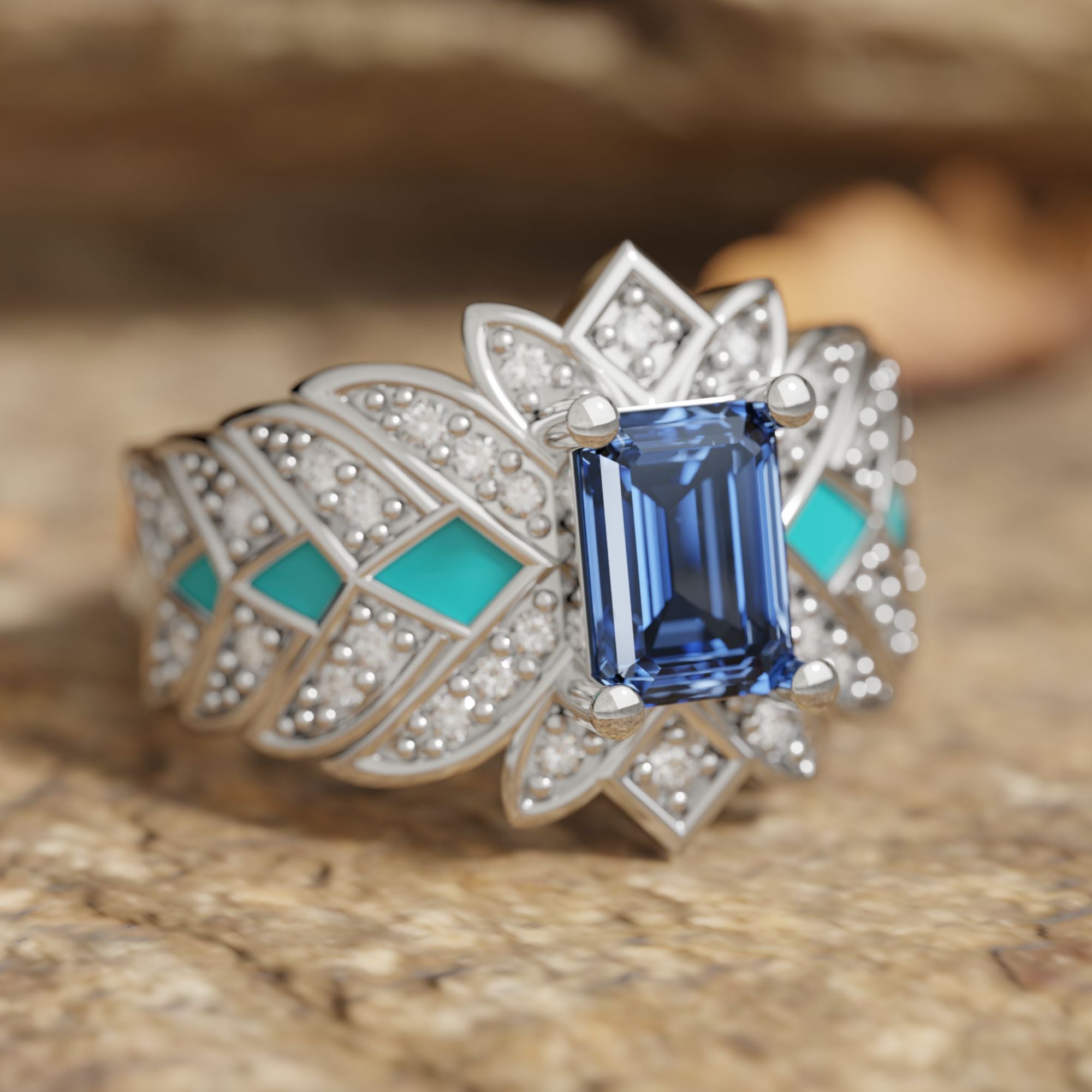 Nautical Starlight Ring - Sapphire - Serene Western