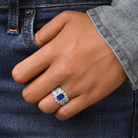 Nautical Starlight Ring - Sapphire