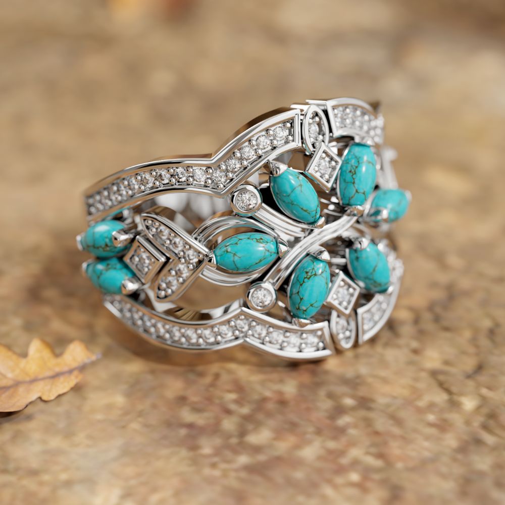 Navajo Nightfall Ring - Serene Western