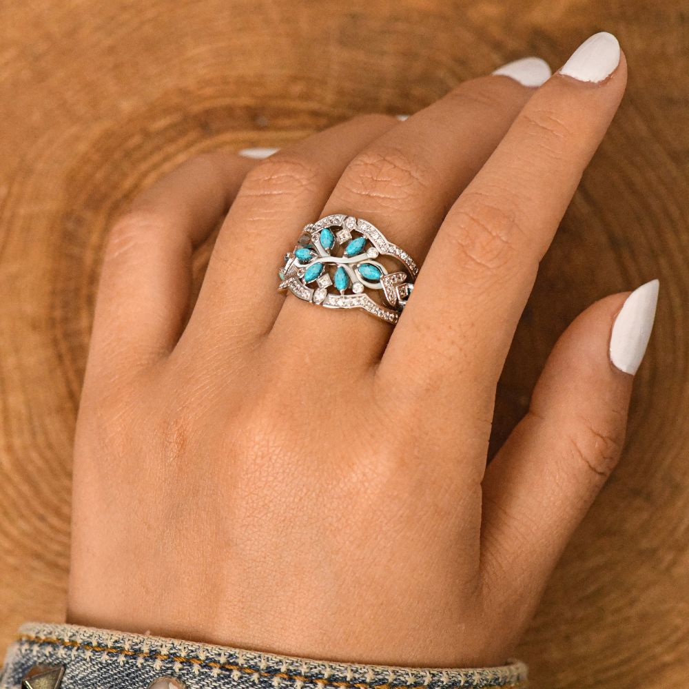 Navajo Nightfall Ring - Serene Western