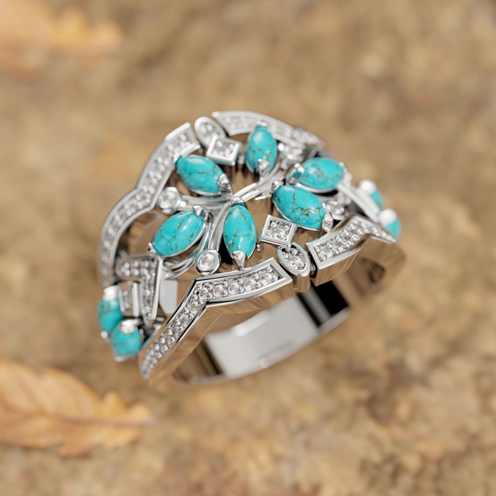 Navajo Nightfall Ring - Serene Western