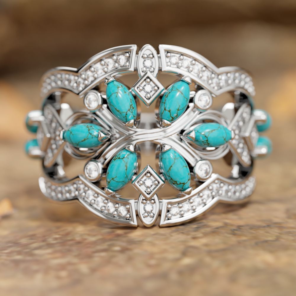 Navajo Nightfall Ring - Serene Western