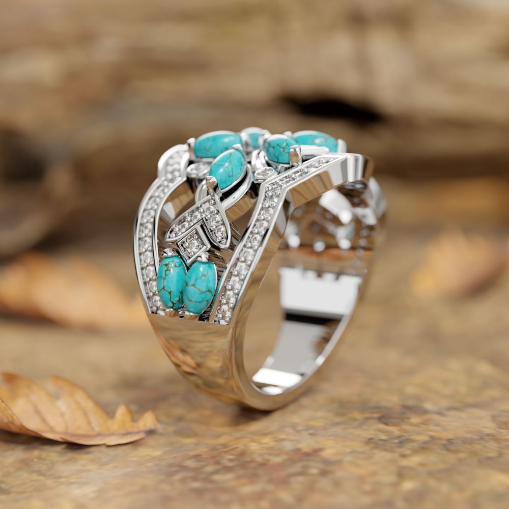 Navajo Nightfall Ring - Serene Western