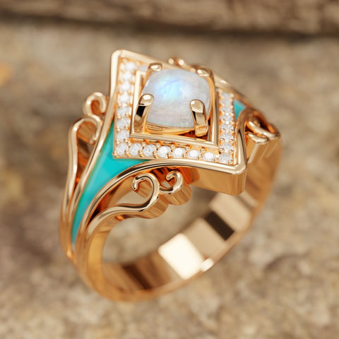 Holy promise ring - Moonstone