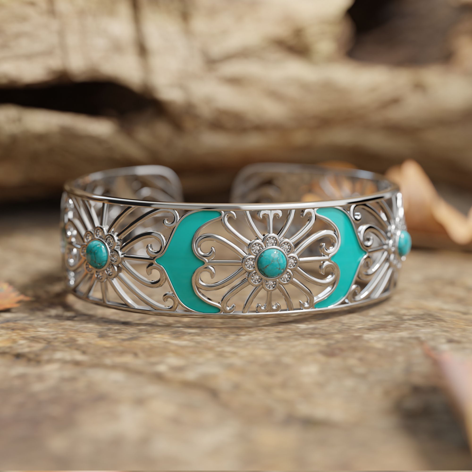 Prairie Flower Cuff Bracelet - Serene Western