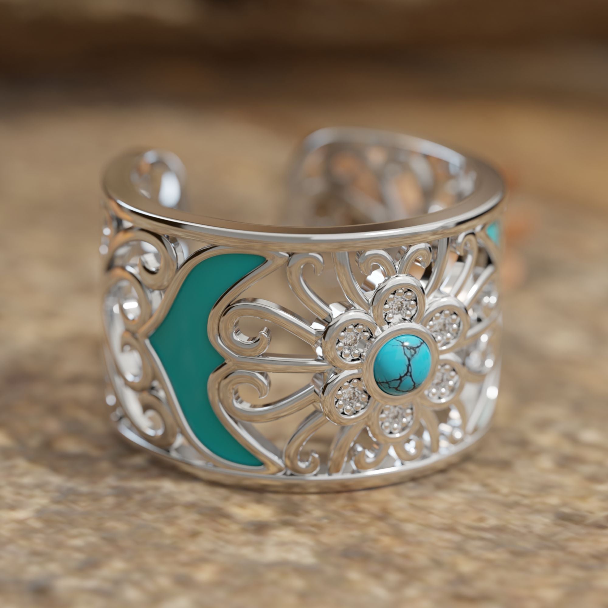 Prairie Flower Cuff Ring - Serene Western