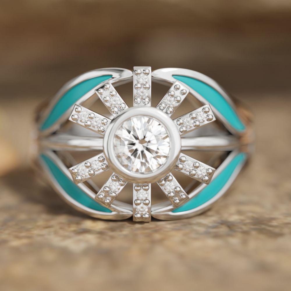 Radiant Sunburst Ring - Serene Western