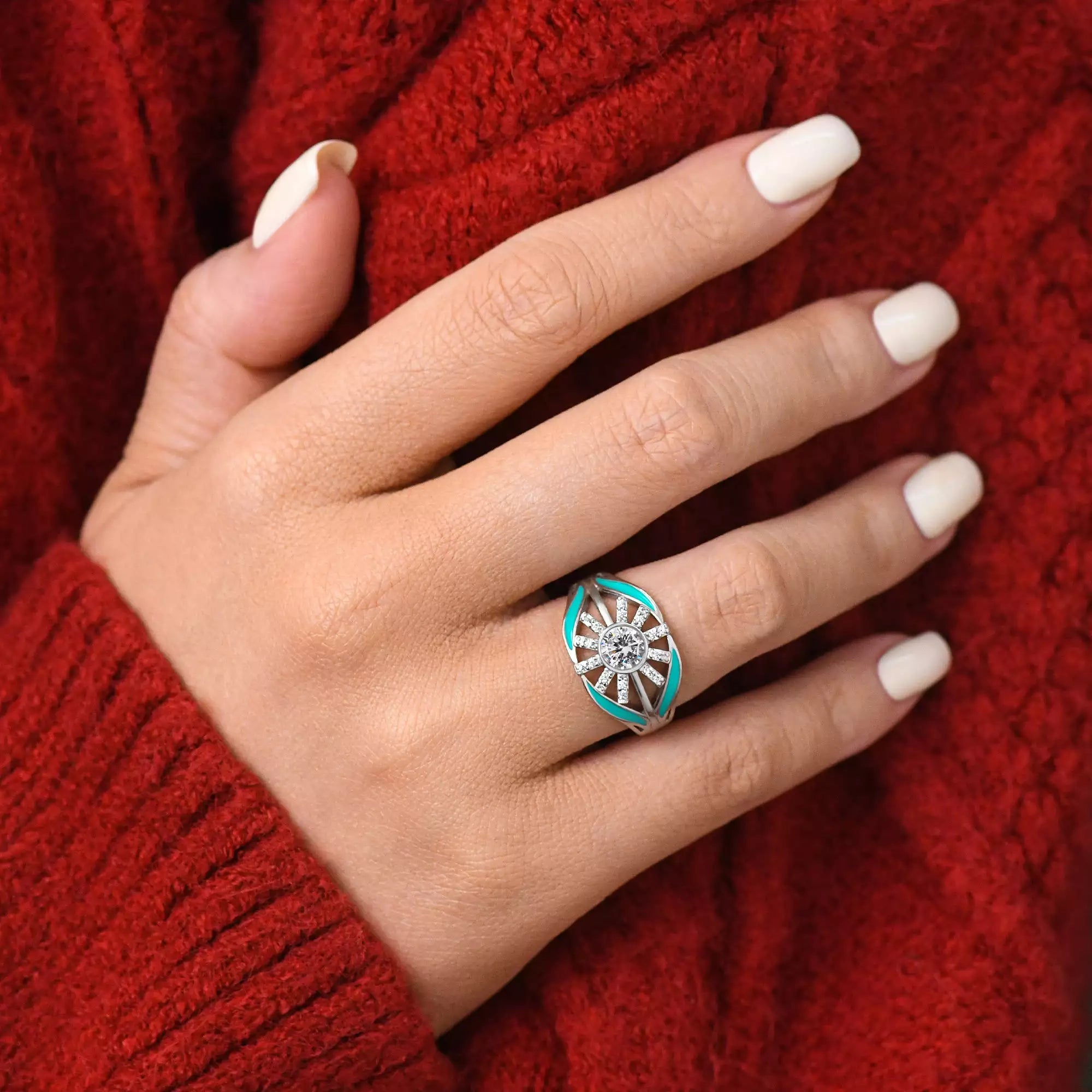 Radiant Sunburst Ring - Serene Western