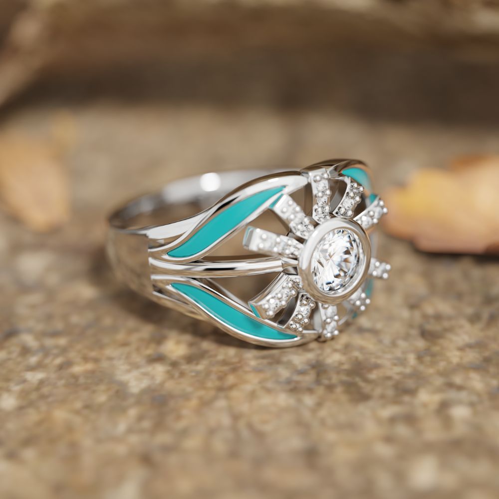 Radiant Sunburst Ring - Serene Western