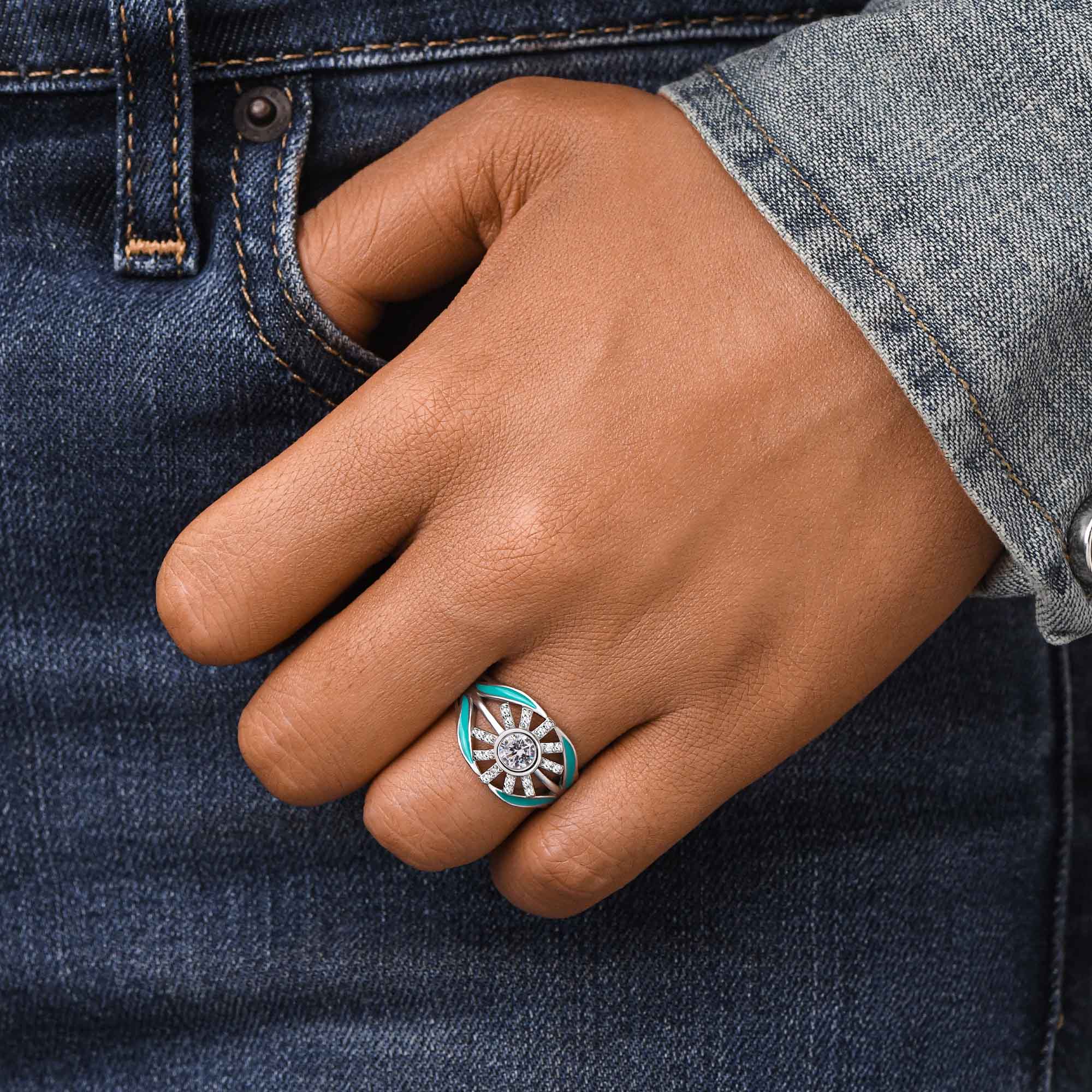 Radiant Sunburst Ring - Serene Western