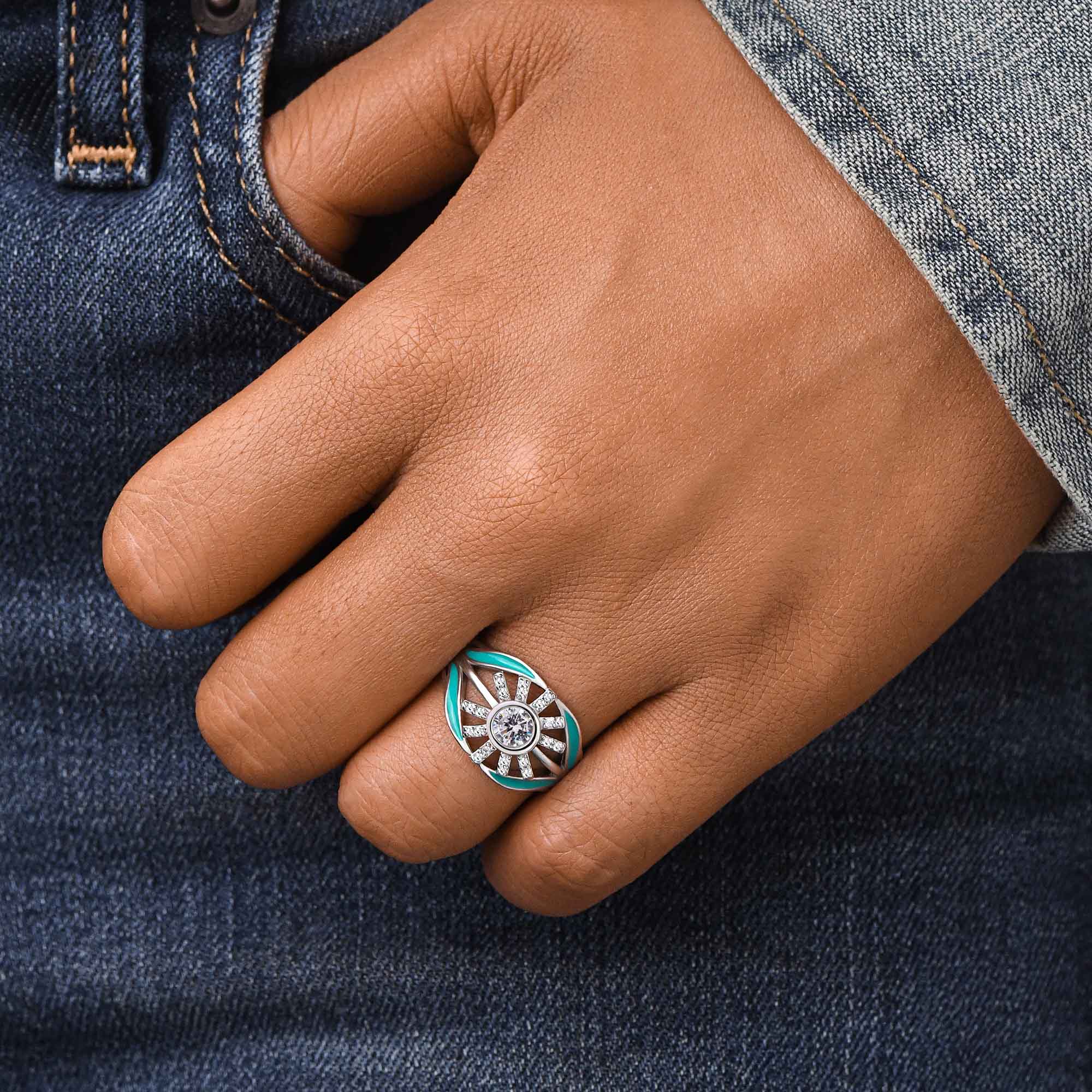 Radiant Sunburst Ring - Serene Western