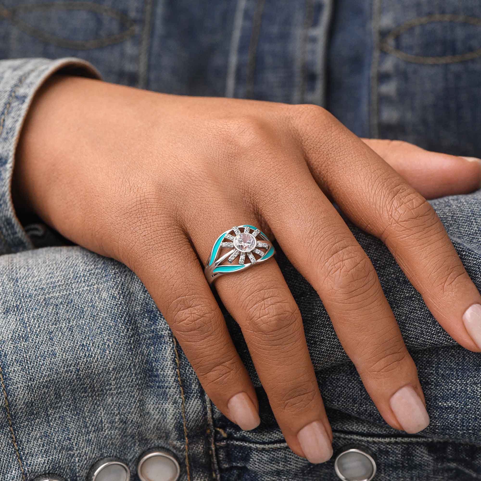 Radiant Sunburst Ring - Serene Western