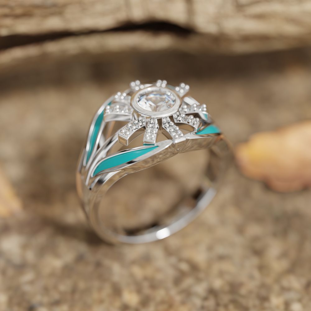 Radiant Sunburst Ring - Serene Western