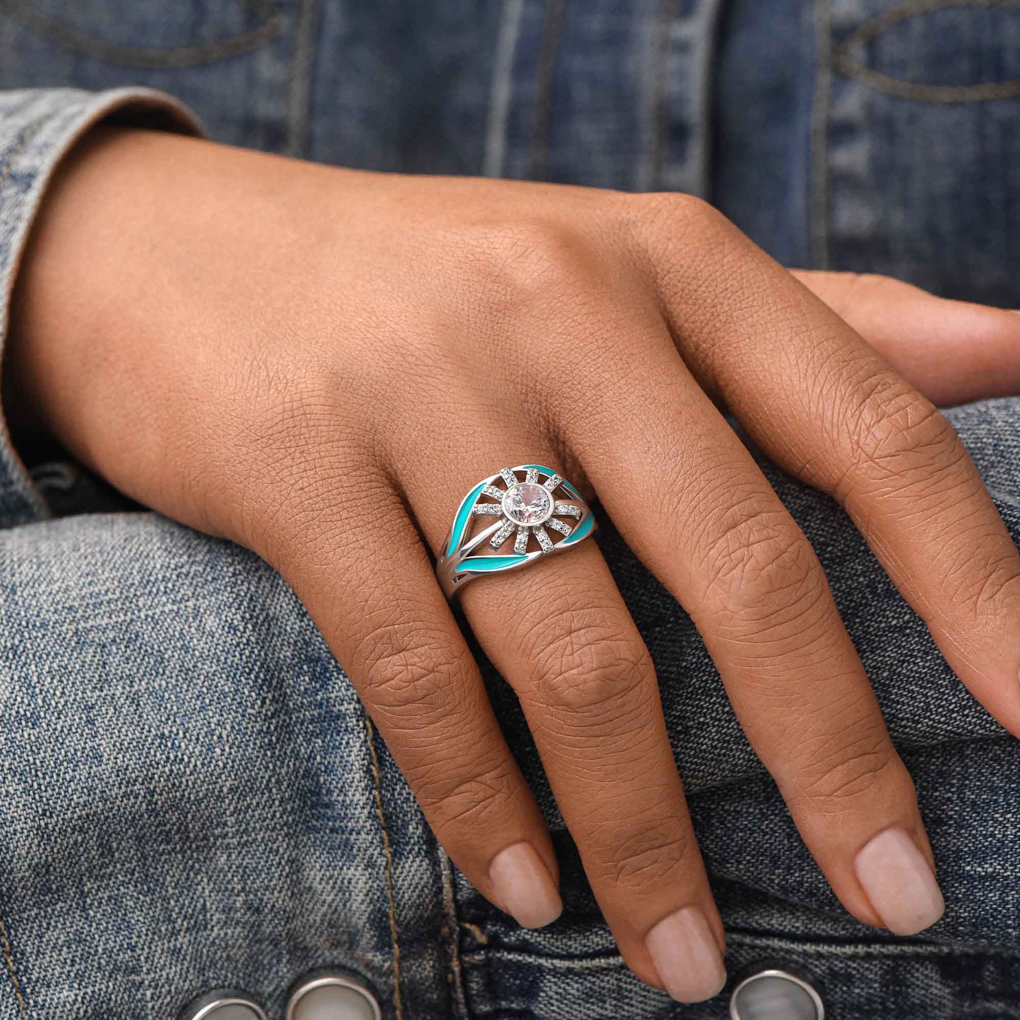 Radiant Sunburst Ring - Serene Western