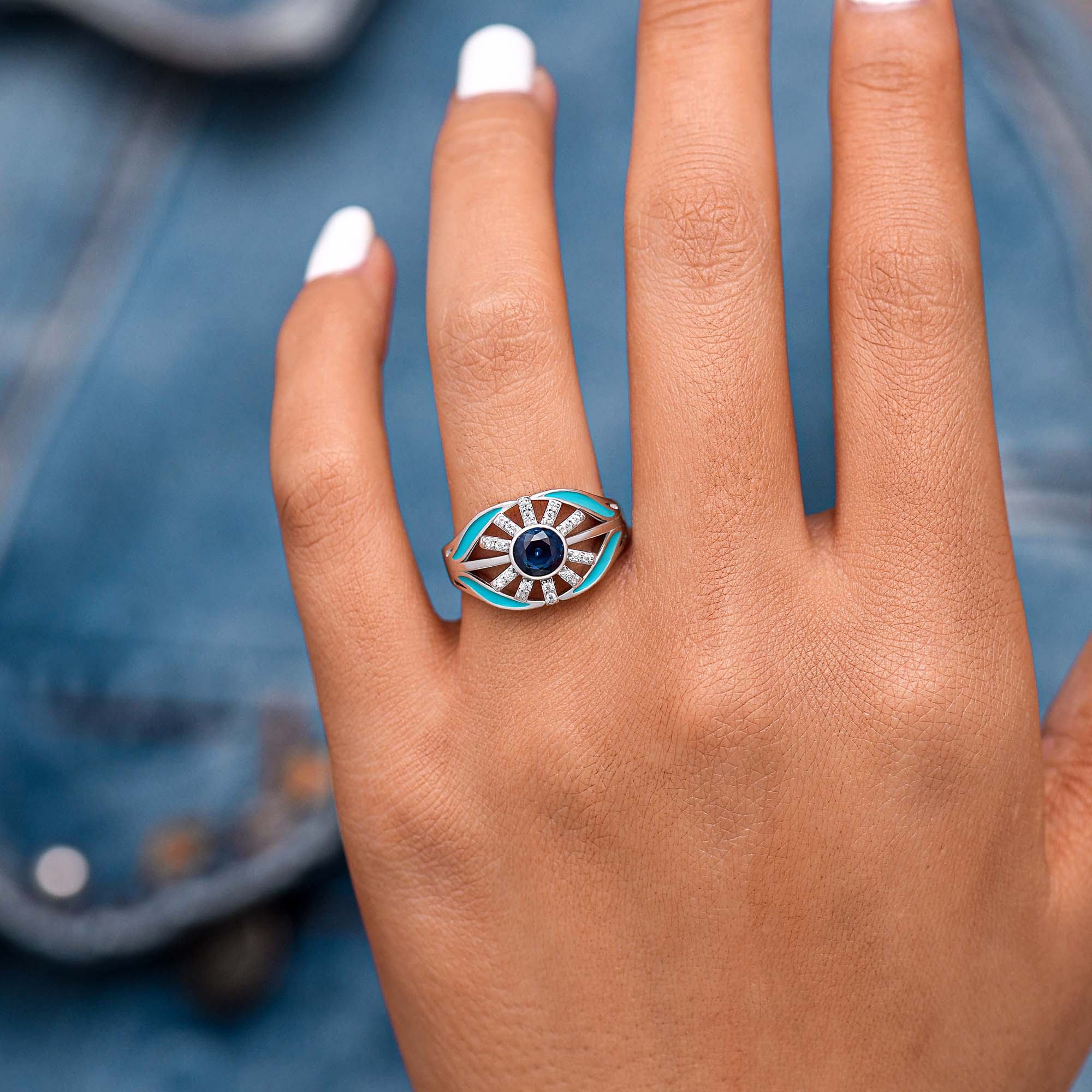 Radiant Sunburst Ring - Sapphire - Serene Western