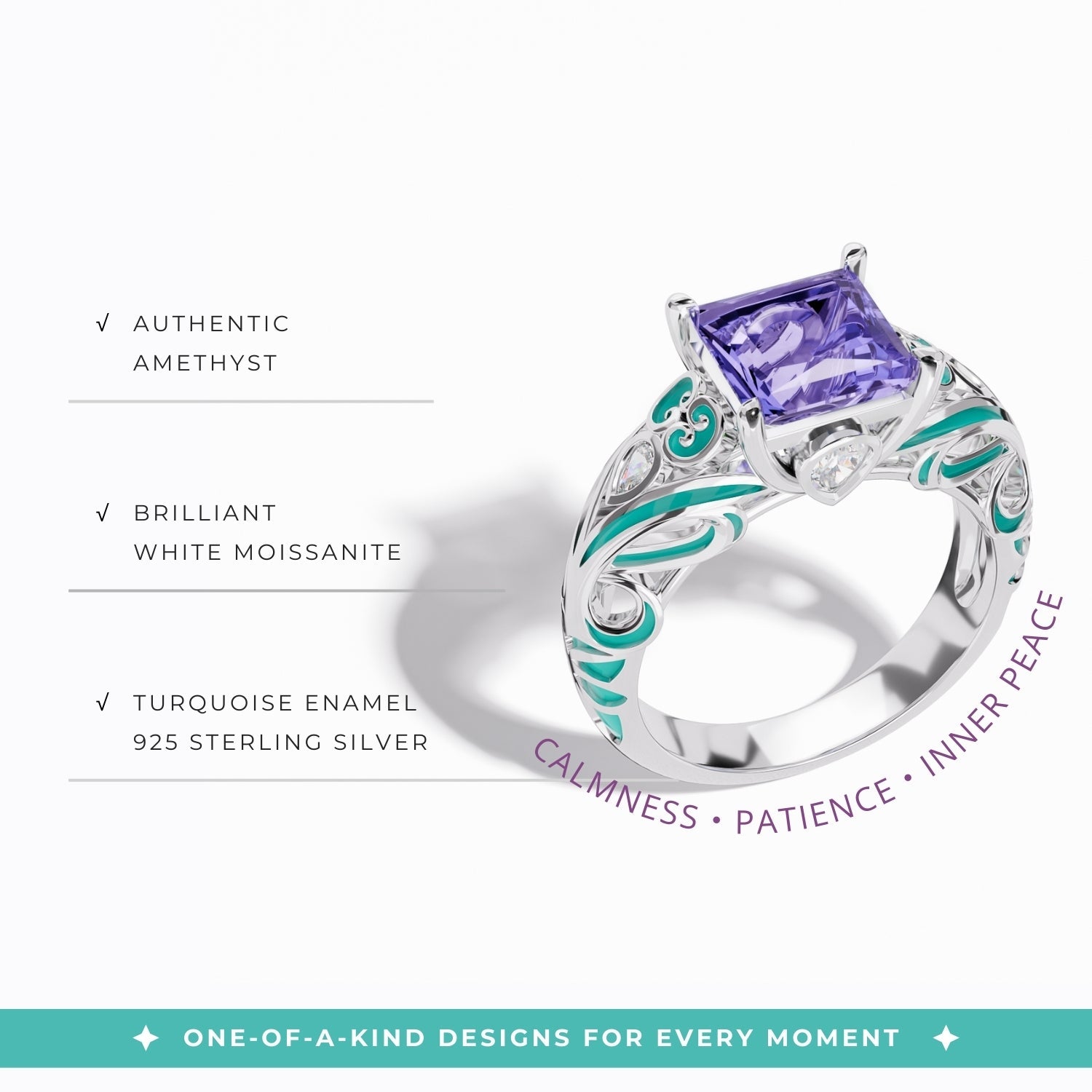 Rosemary's Loyalty Ring - Amethyst - Serene Western