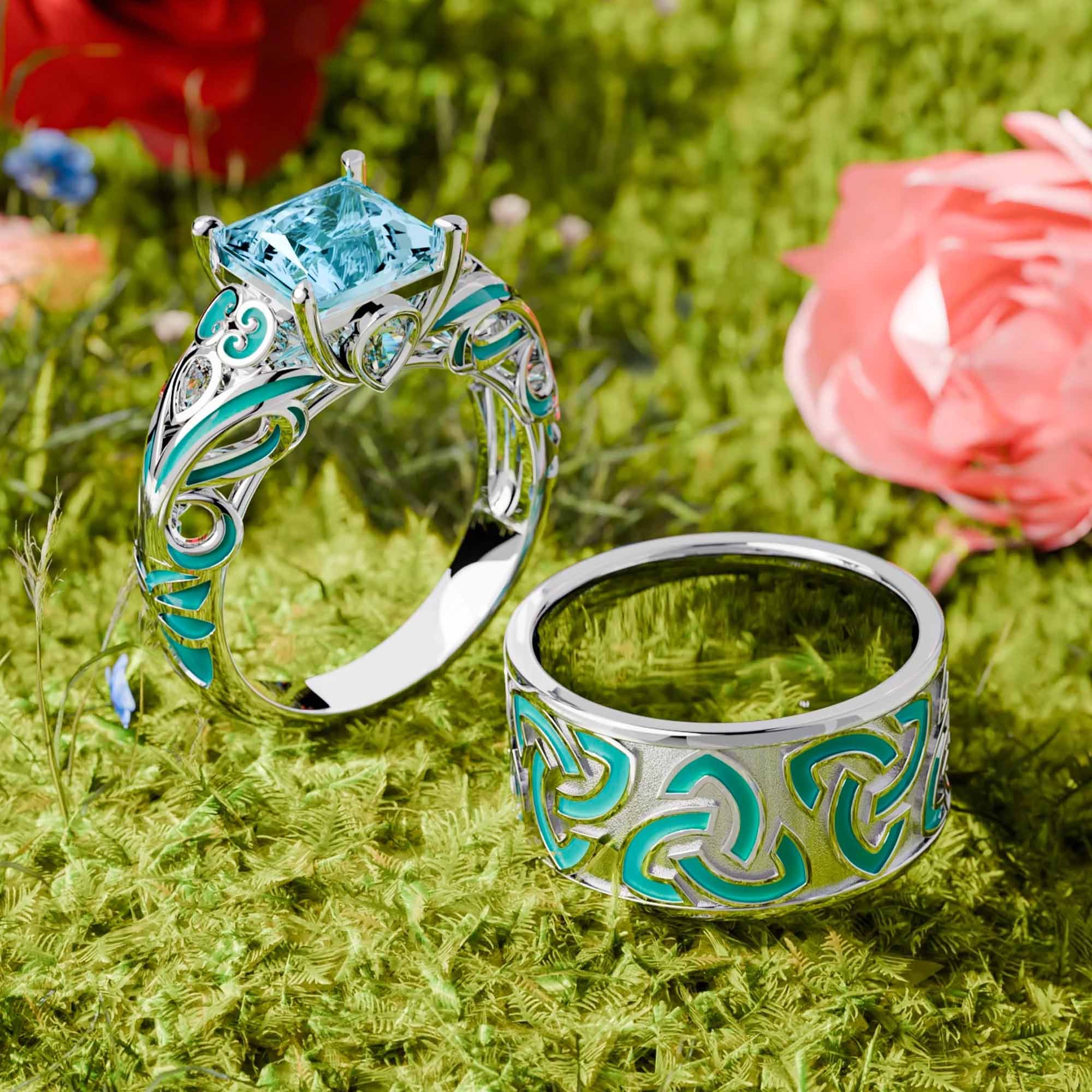 Rosemary's Loyalty Ring - Aquamarine - Serene Western