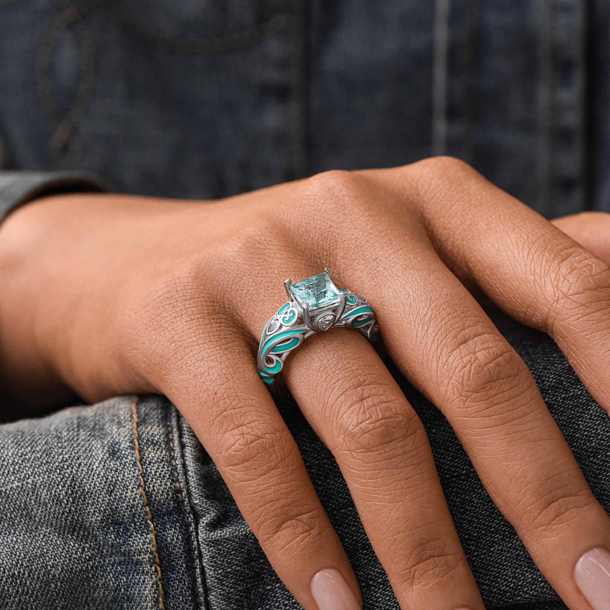 Rosemary's Loyalty Ring - Aquamarine - Serene Western