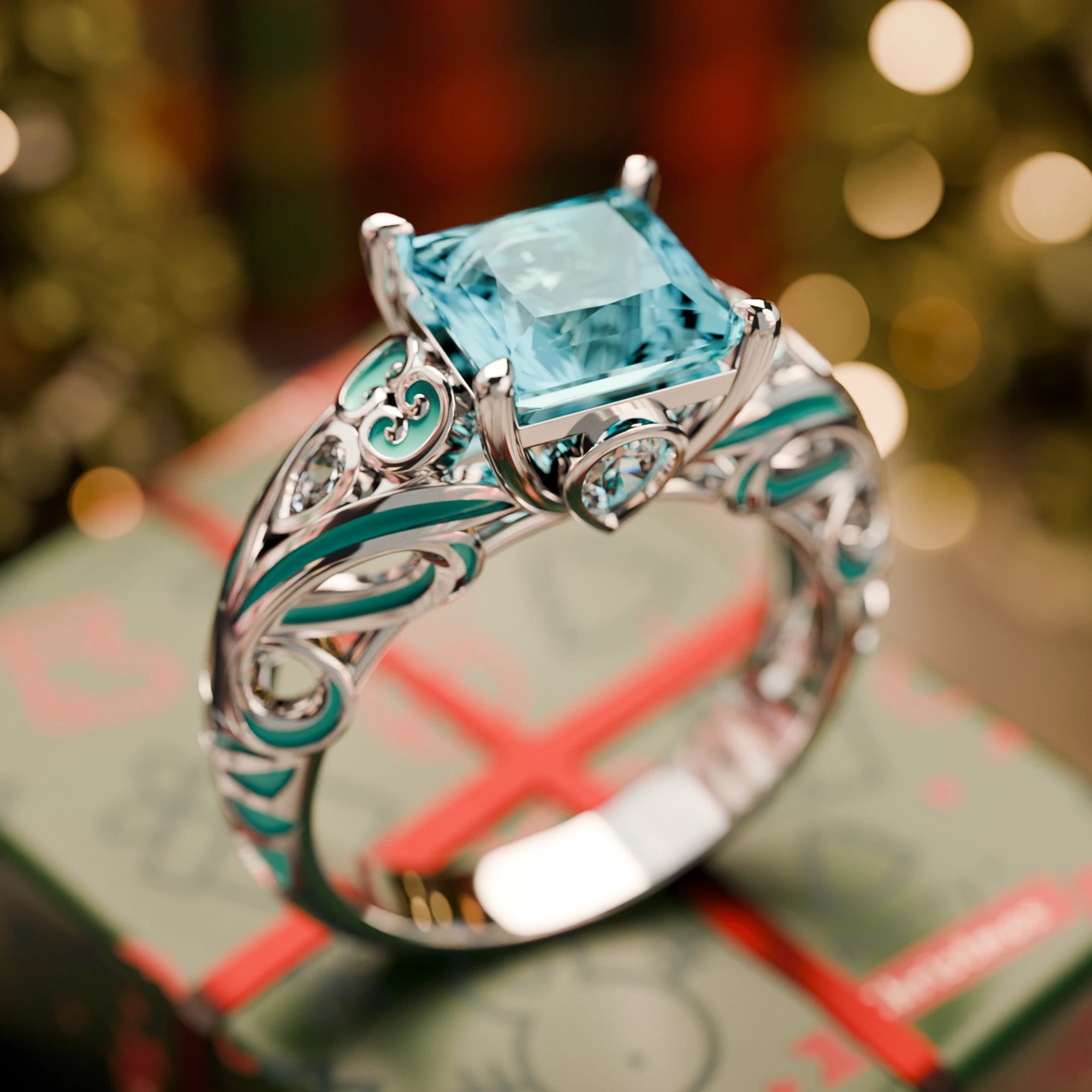 Rosemary's Loyalty Ring - Aquamarine - Serene Western