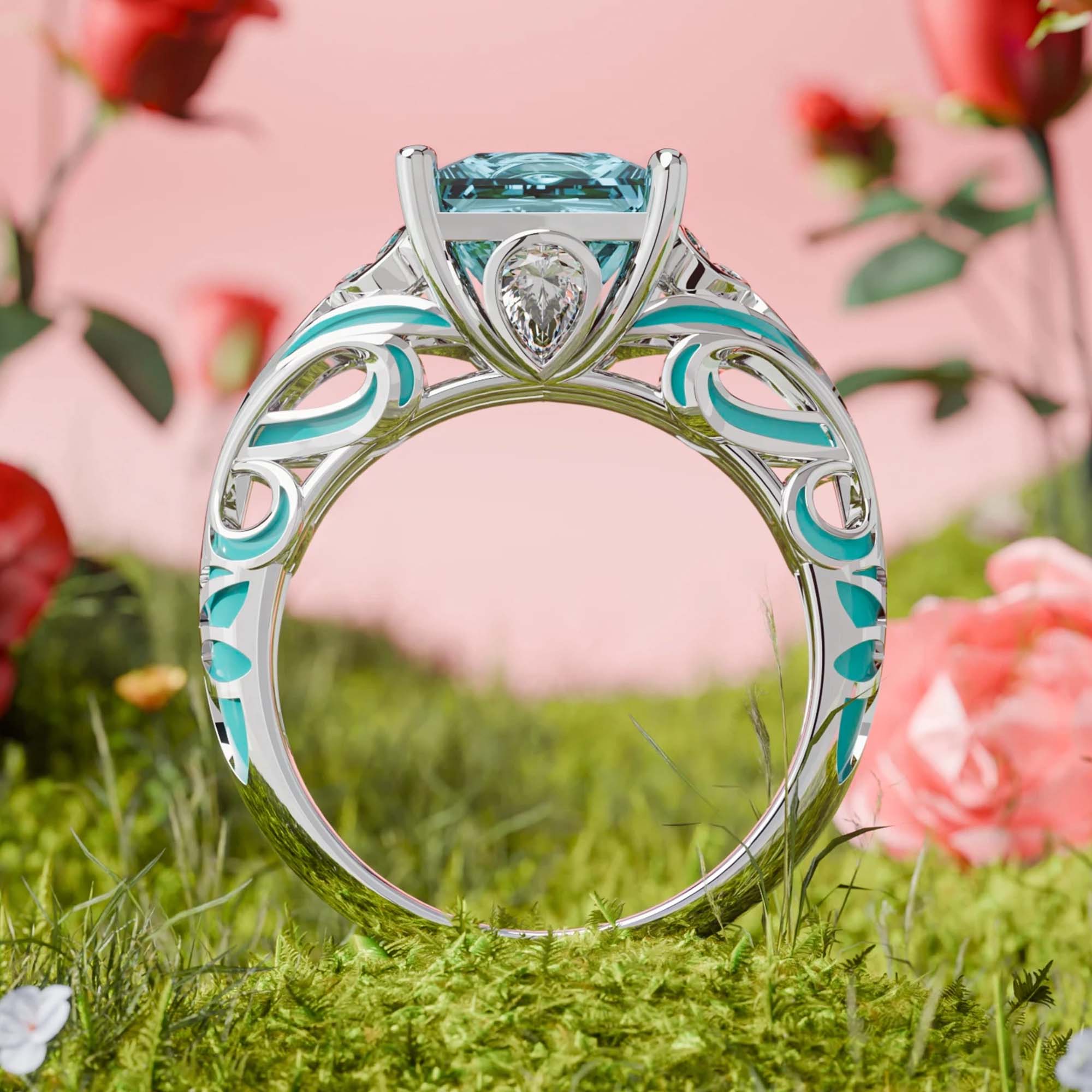 Rosemary's Loyalty Ring - Aquamarine - Serene Western