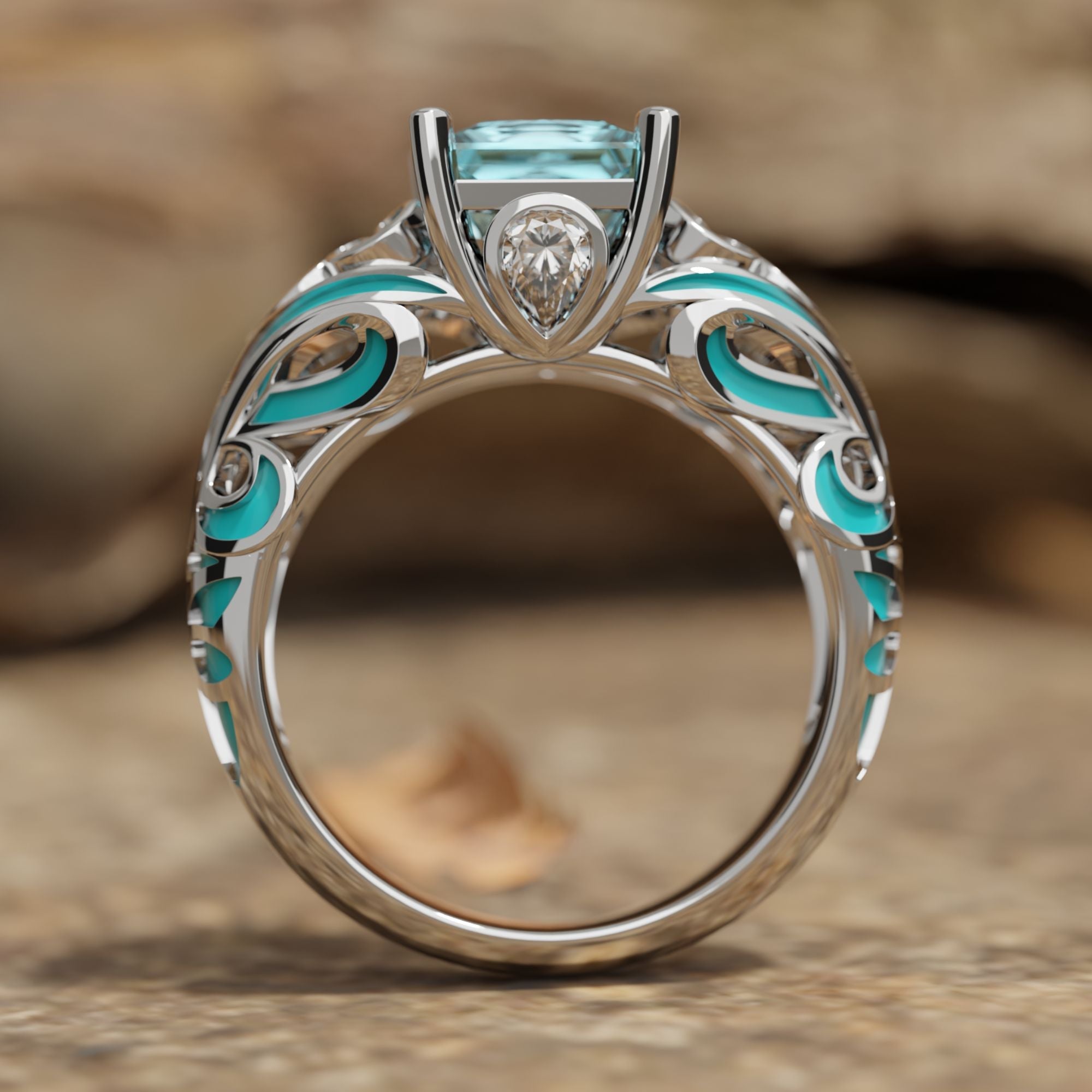 Rosemary's Loyalty Ring - Aquamarine - Serene Western