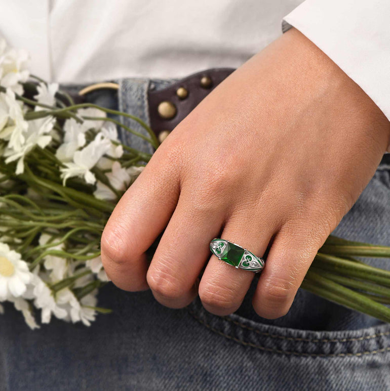 Rosemary's Loyalty Ring - Emerald - Serene Western