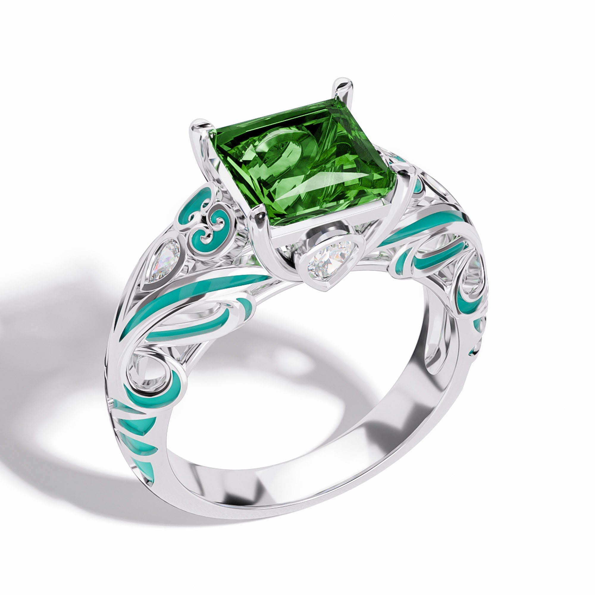 Rosemary's Loyalty Ring - Emerald - Serene Western