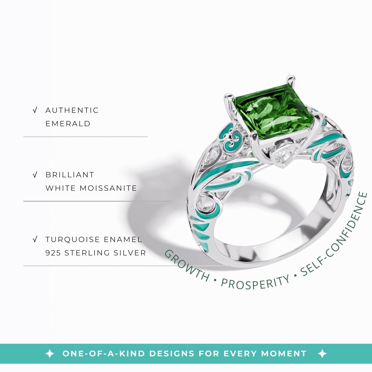 Rosemary's Loyalty Ring - Emerald - Serene Western