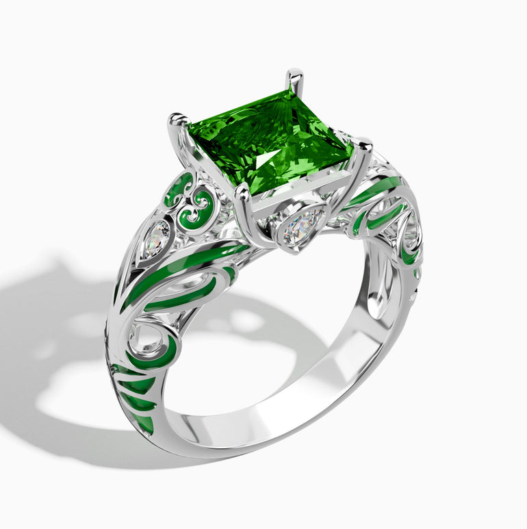 Rosemary's Loyalty Ring - Emerald - Serene Western
