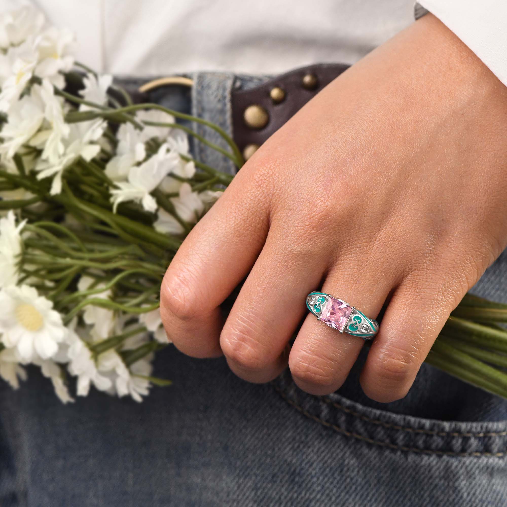 Rosemary's Loyalty Ring - Rose Quartz - Serene Western