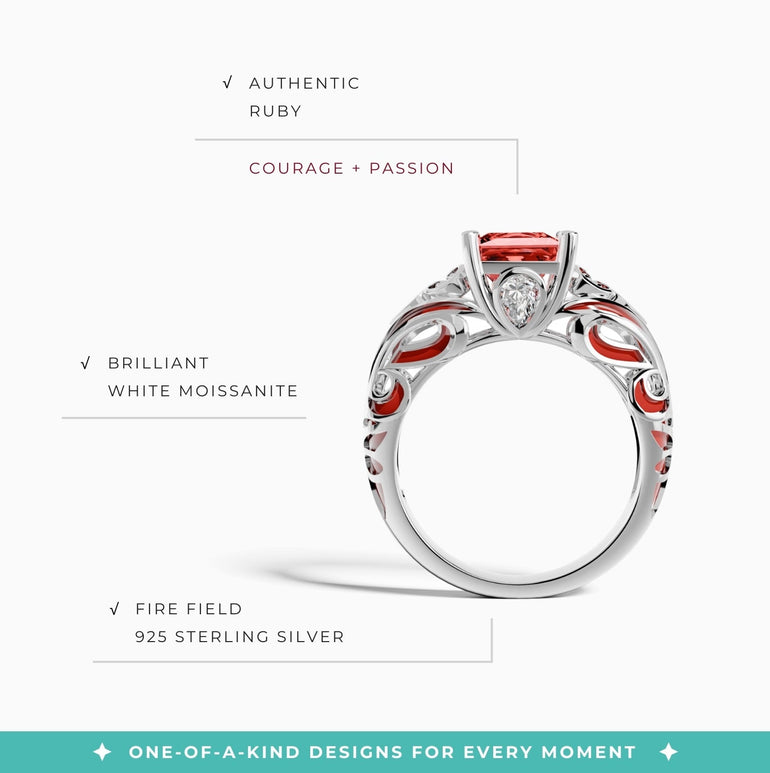 Rosemary's Loyalty Ring - Ruby - Serene Western