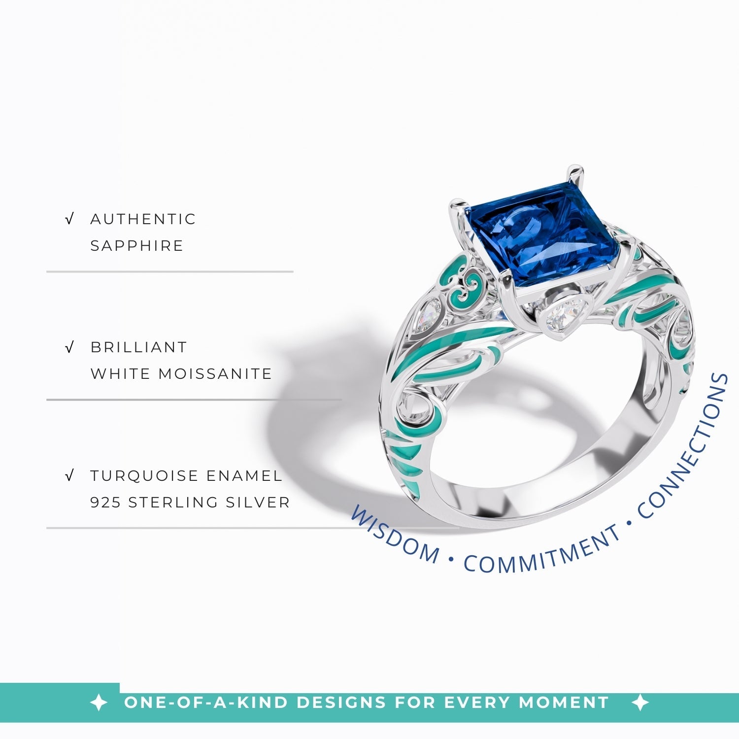 Rosemary's Loyalty Ring - Sapphire - Serene Western