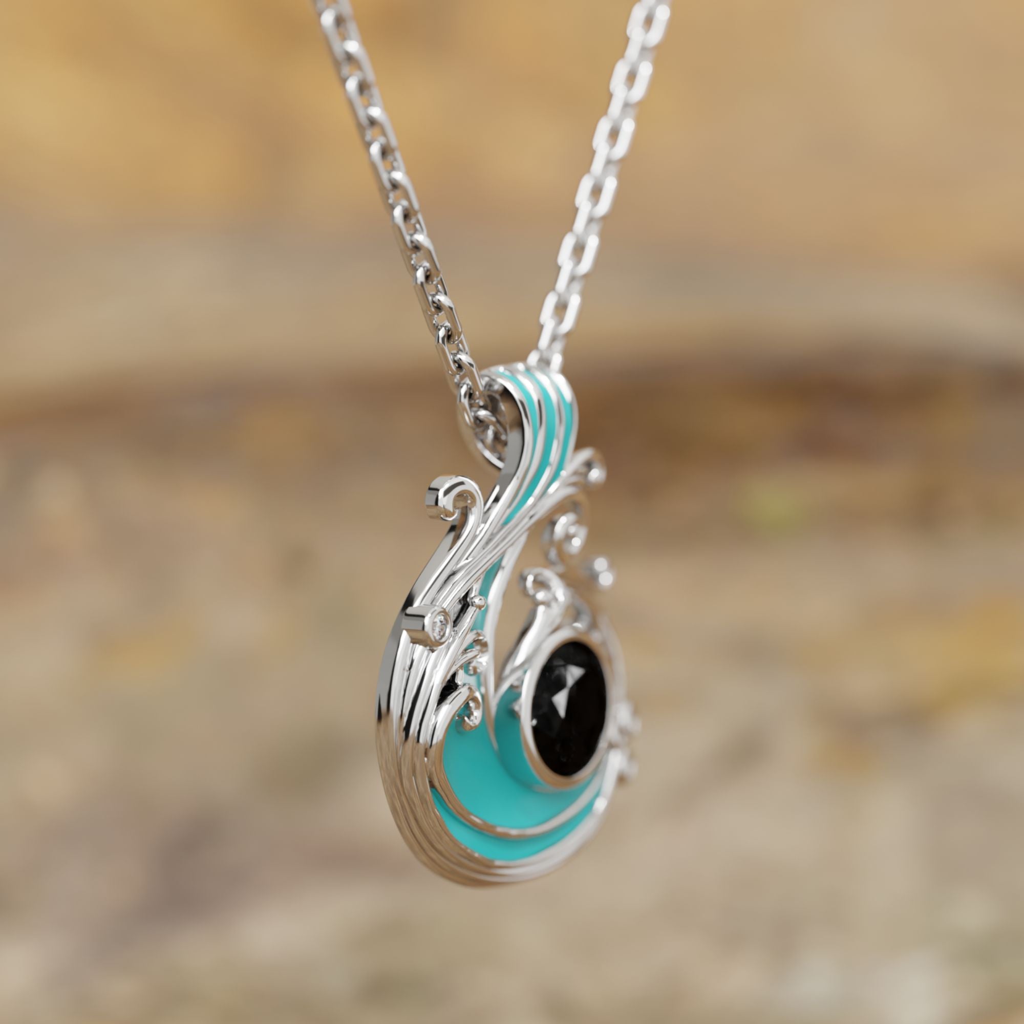 Savanna Swirl Necklace - Black Onyx - Serene Western