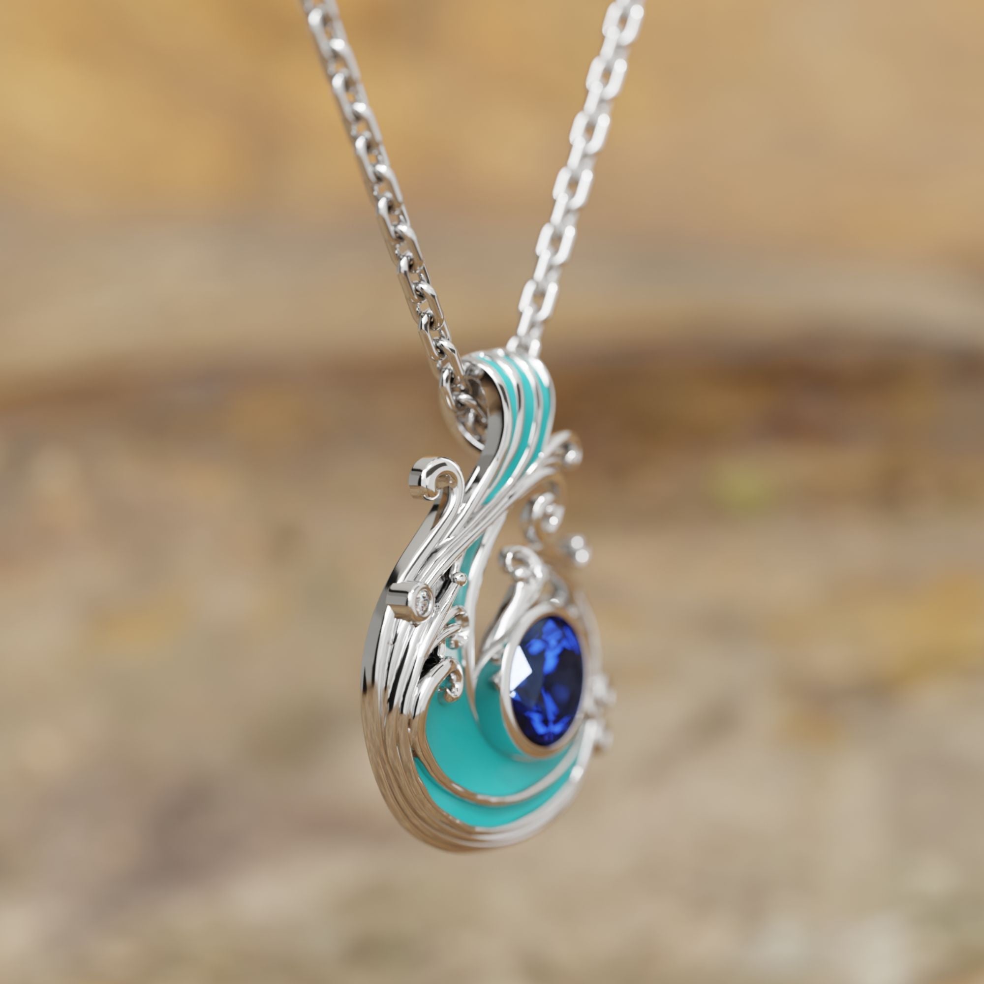 Savanna Swirl Necklace - Sapphire - Serene Western