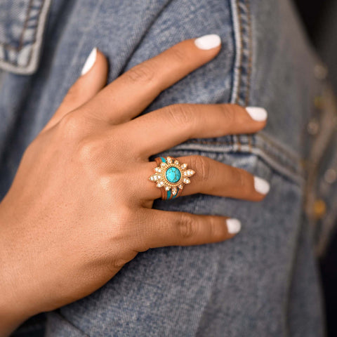 Serene Sunflower Ring