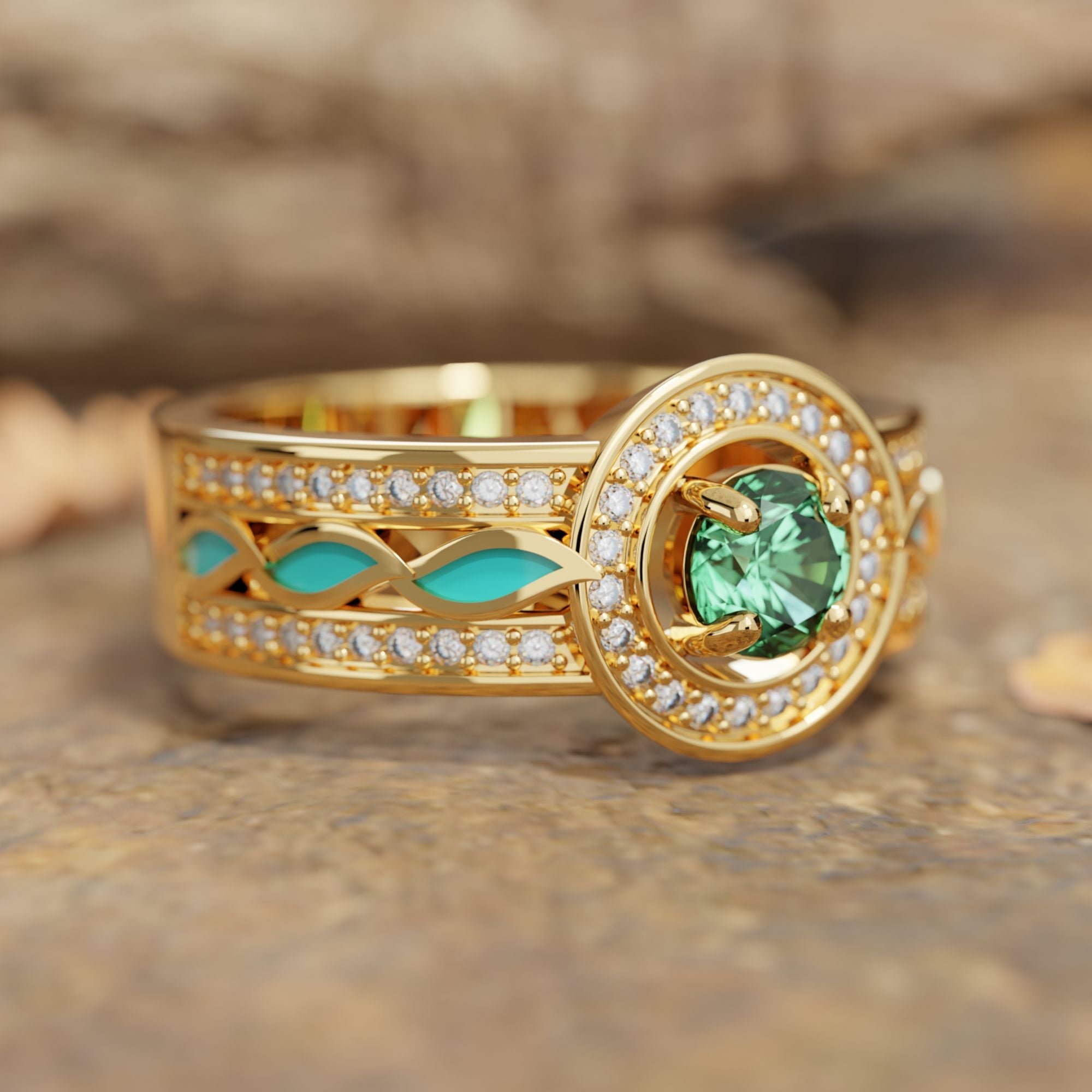 Shining Rodeo Ring - Emerald - Serene Western