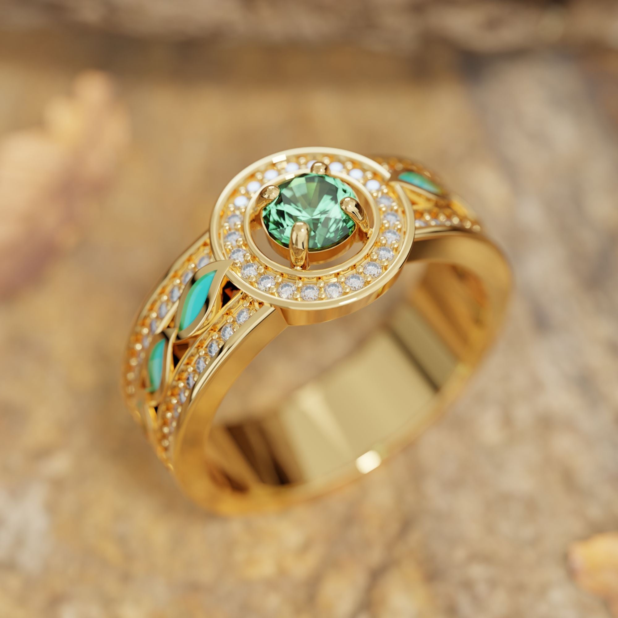 Shining Rodeo Ring - Emerald - Serene Western