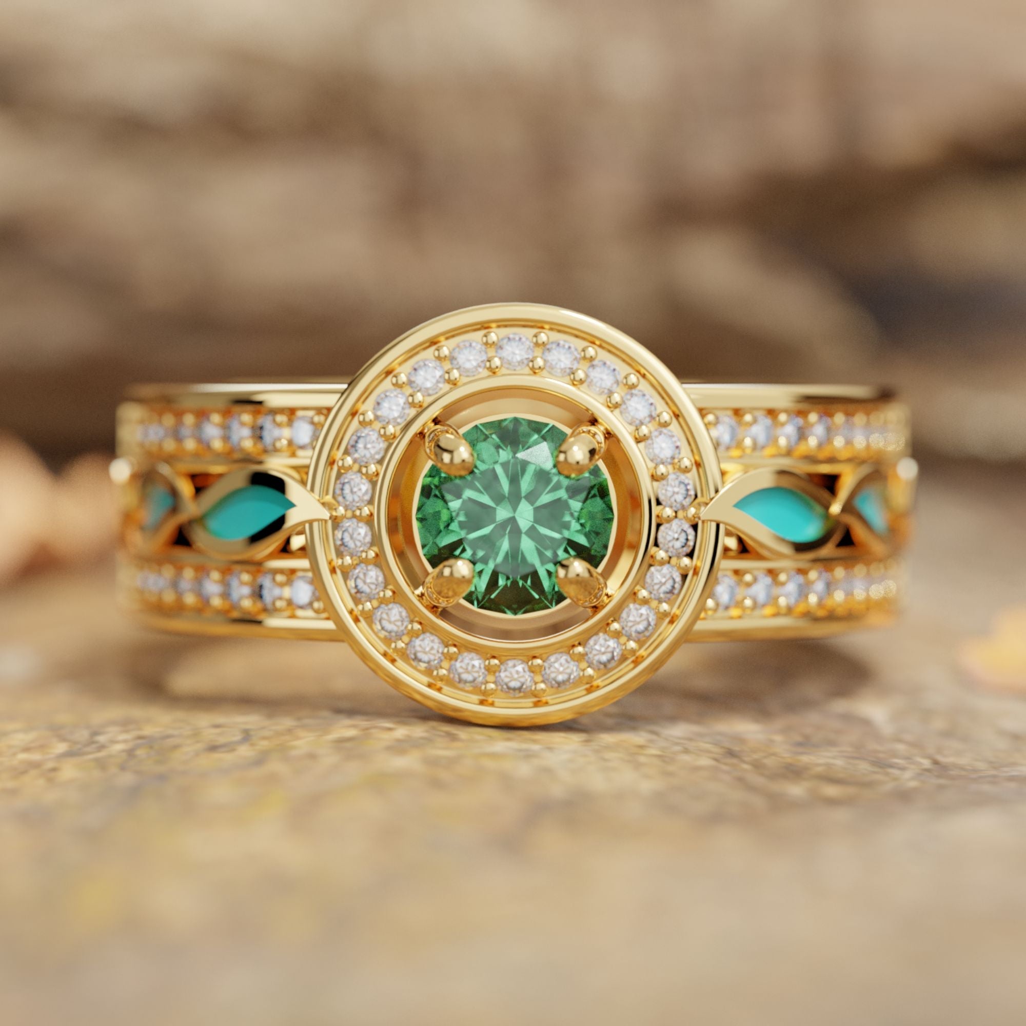 Shining Rodeo Ring - Emerald - Serene Western