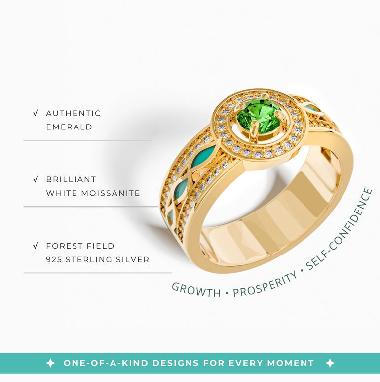 Shining Rodeo Ring - Emerald - Serene Western