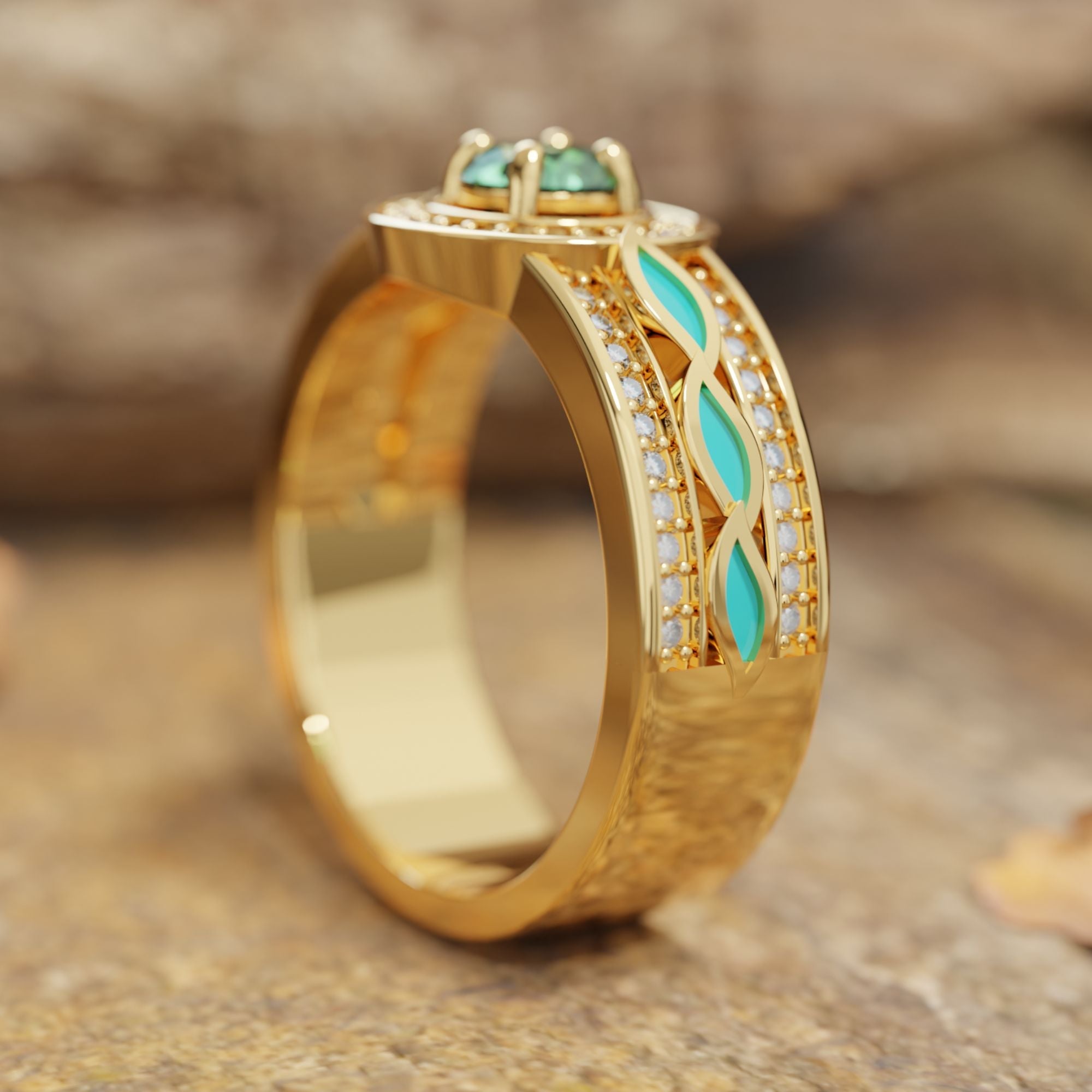 Shining Rodeo Ring - Emerald - Serene Western