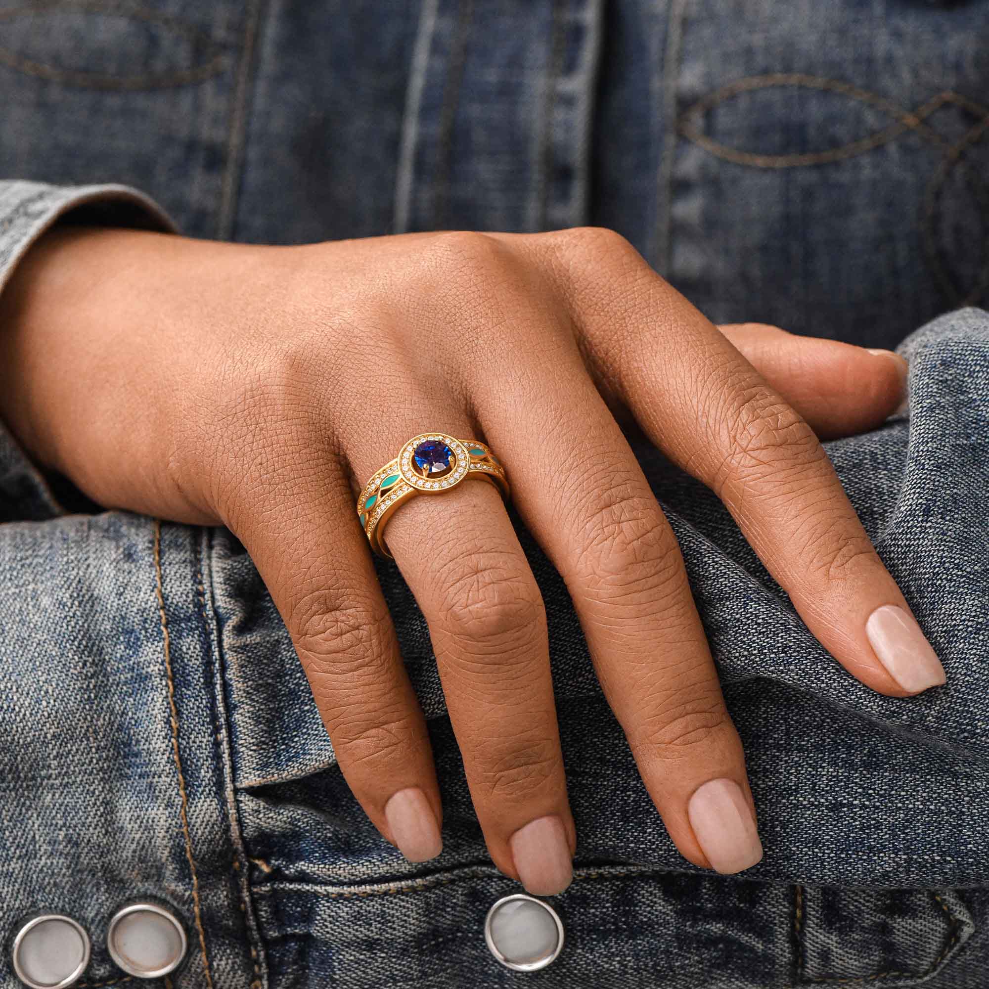 Shining Rodeo Ring - Sapphire - Serene Western