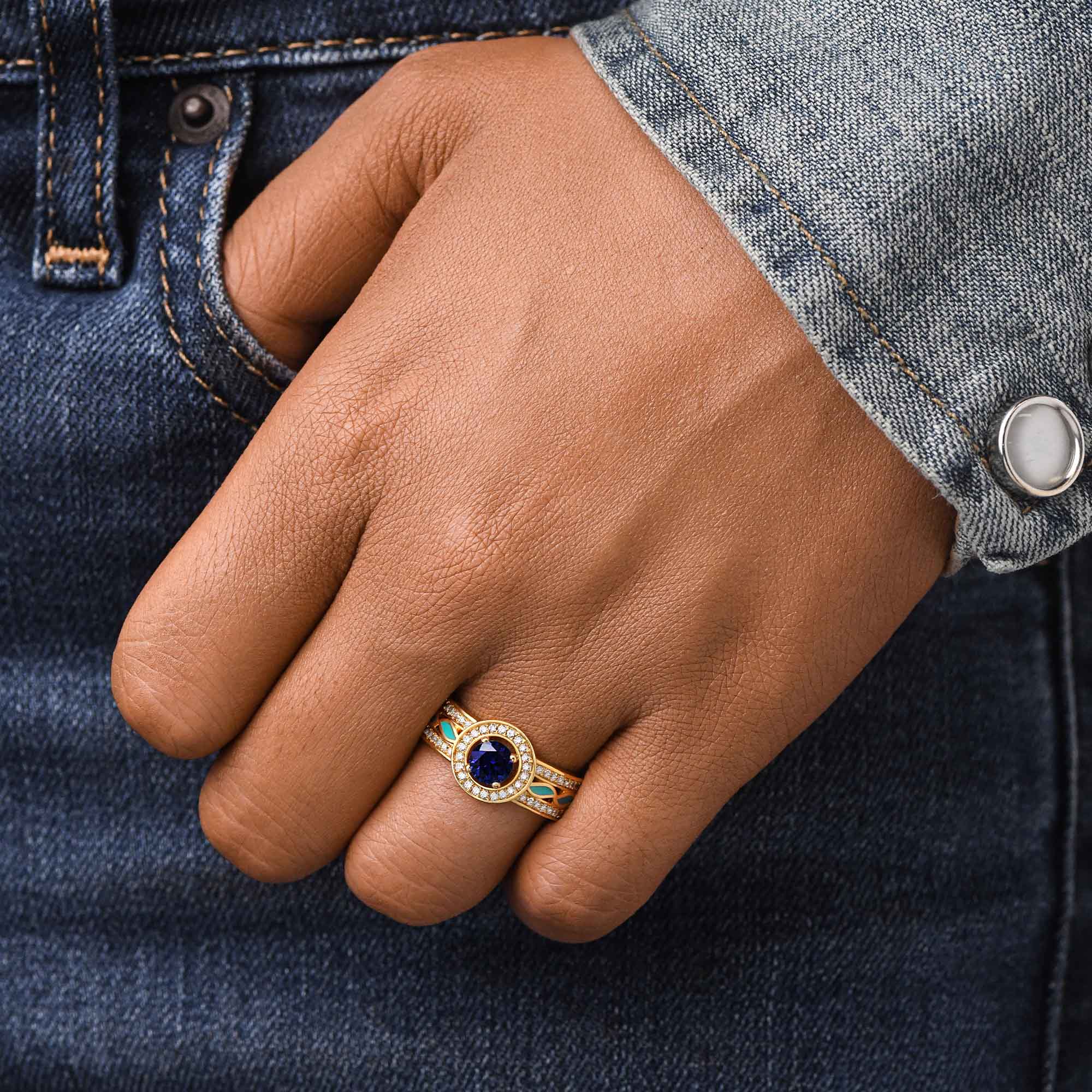 Shining Rodeo Ring - Sapphire - Serene Western