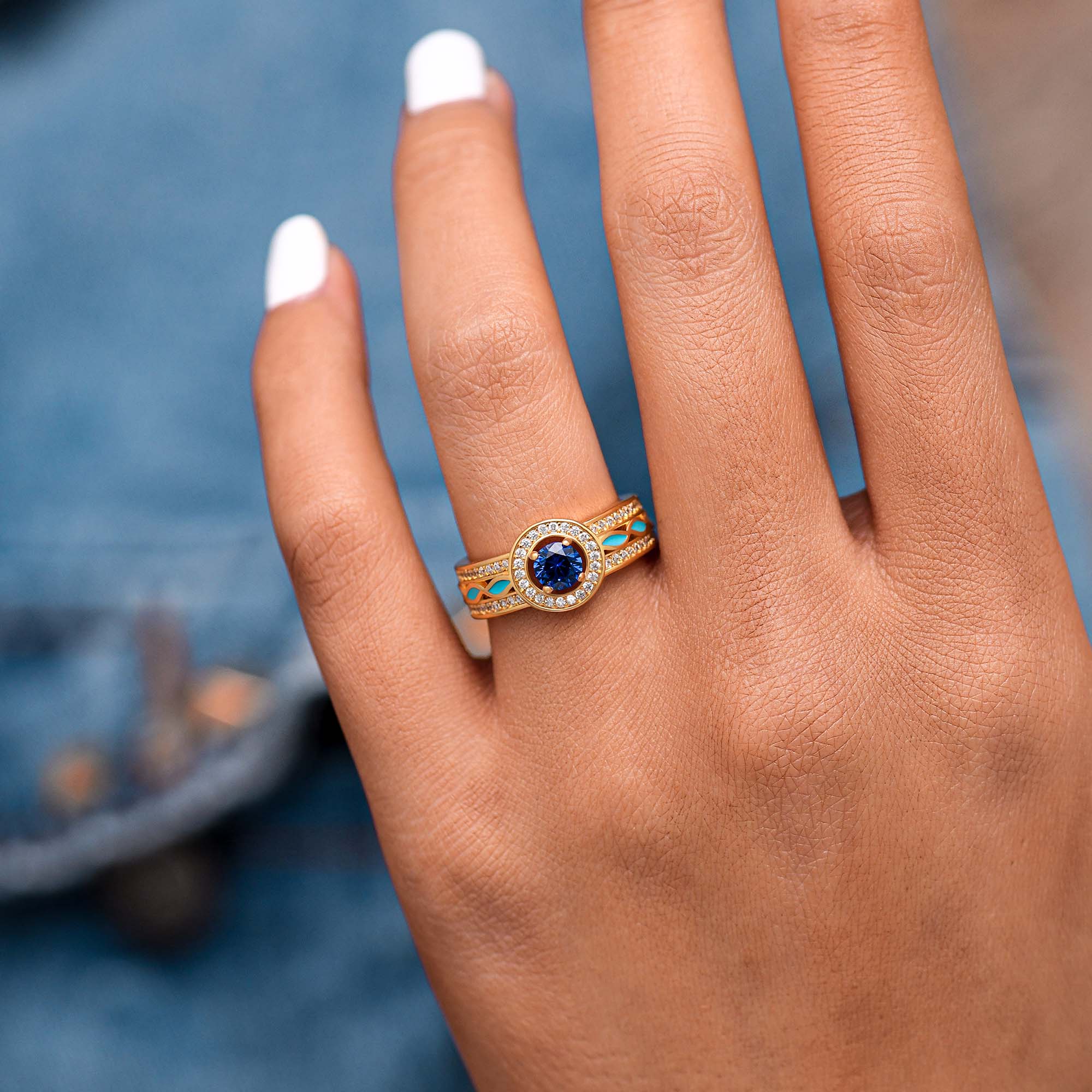 Shining Rodeo Ring - Sapphire - Serene Western