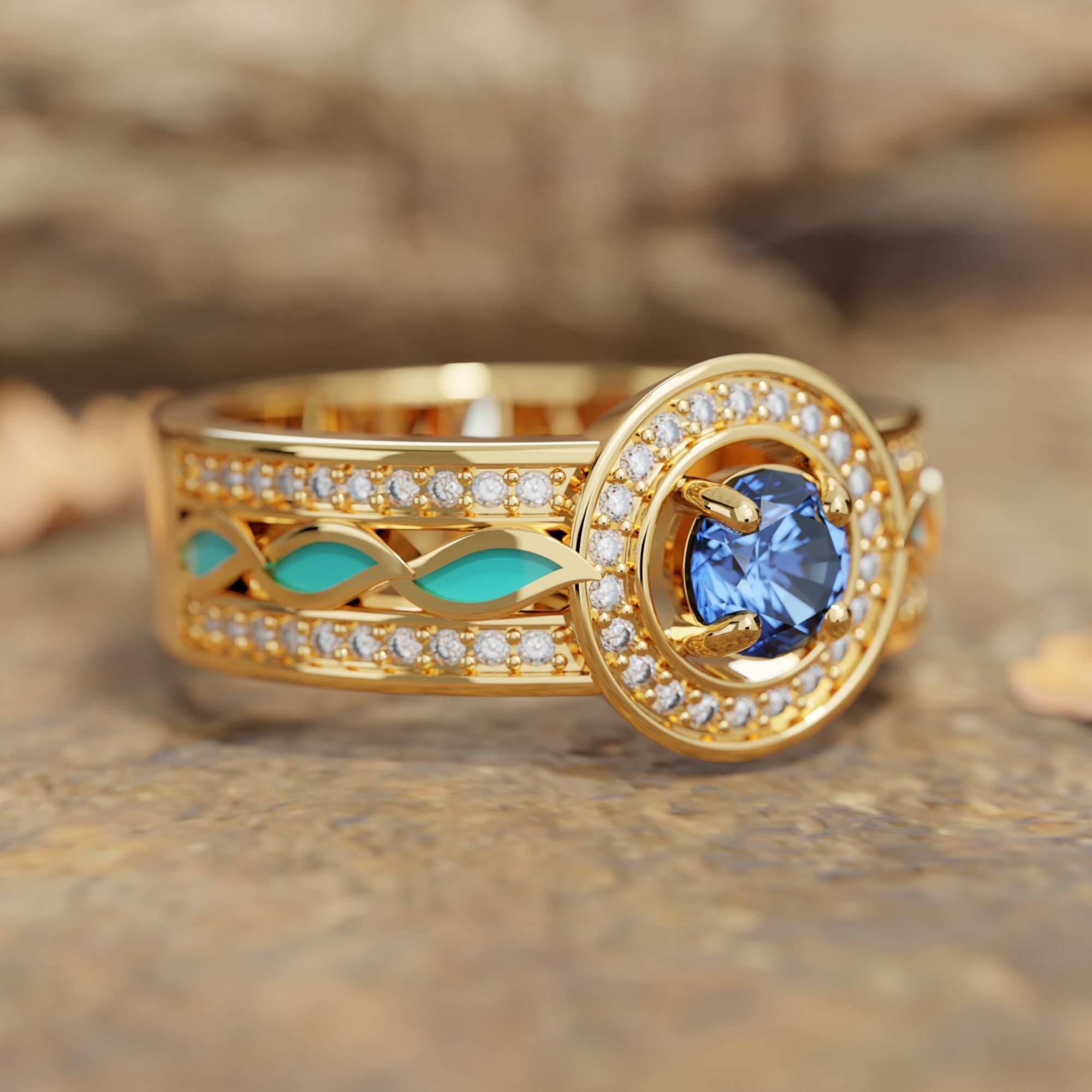 Shining Rodeo Ring - Sapphire - Serene Western