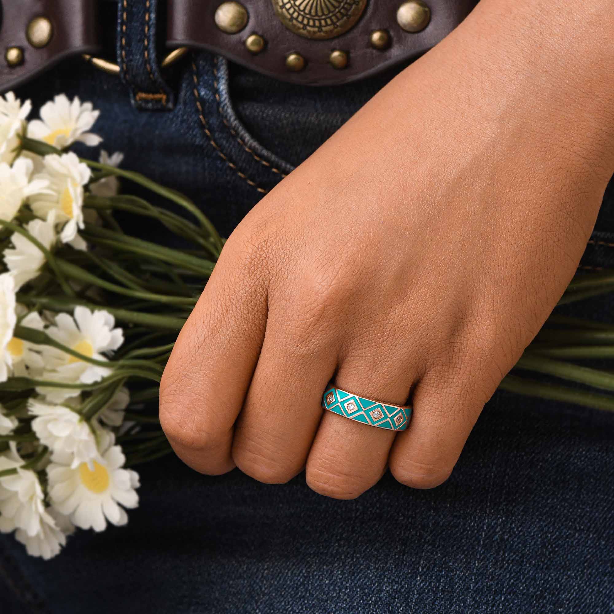 Sierra Geometric Ring - Serene Western