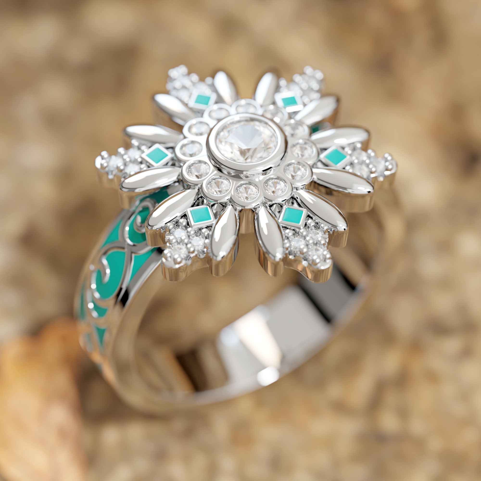 Snowbound Mystery Ring - Serene Western