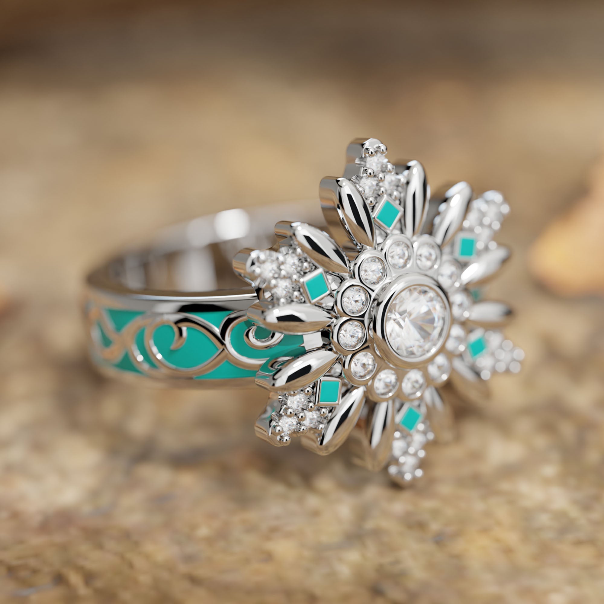 Snowbound Mystery Ring - Serene Western